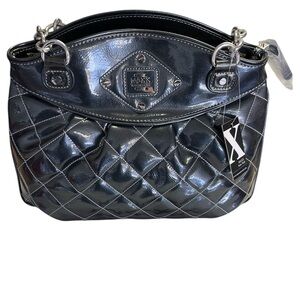 NWT Gunmetal Grey patten leather MAXX New York Signature Purse - Gorgeous